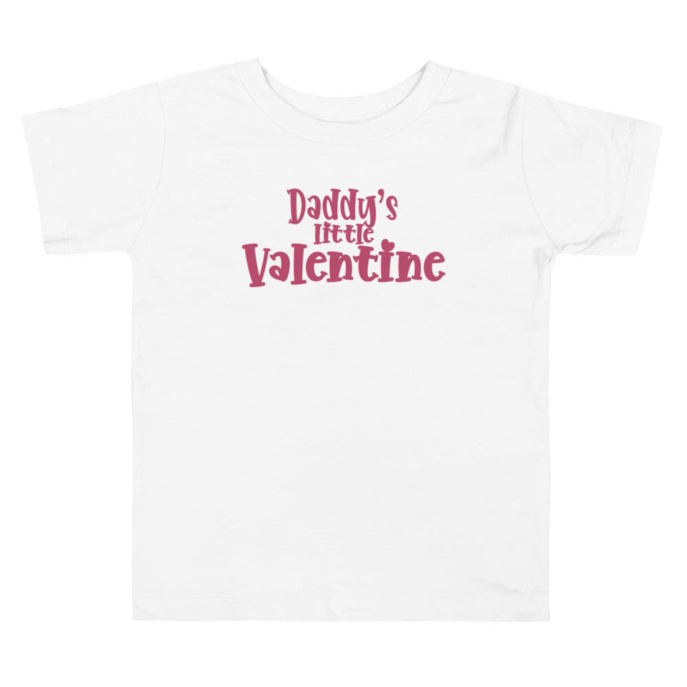 Daddys Little Valentine. Short Sleeve T Shirt For Toddler And Kids. - TeesForToddlersandKids -  t-shirt - holidays, Love - daddys-little-valentine-short-sleeve-t-shirt-for-toddler-and-kids