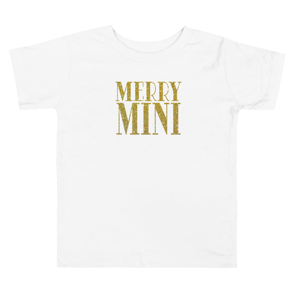 Merry Mini. Short Sleeve T Shirts For Toddlers And Kids. - TeesForToddlersandKids -  t-shirt - christmas, holidays - merry-mini-short-sleeve-t-shirts-for-toddlers-and-kids