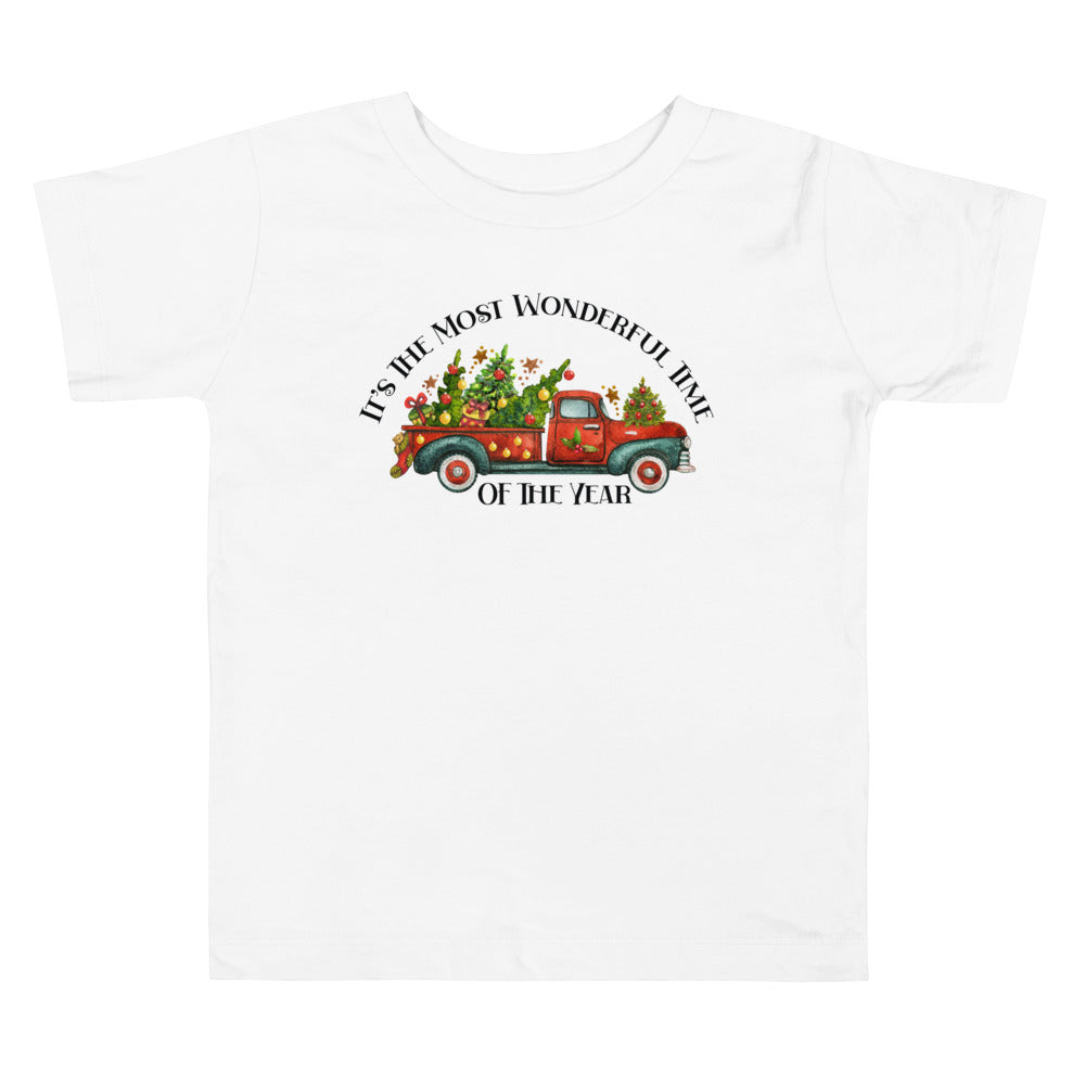 It's The Most Wonderful Time Of The Year. Short Sleeve T Shirts For Toddlers And Kids. - TeesForToddlersandKids -  t-shirt - christmas, holidays - its-the-most-wonderful-time-of-the-year-short-sleeve-t-shirts-for-toddlers-and-kids