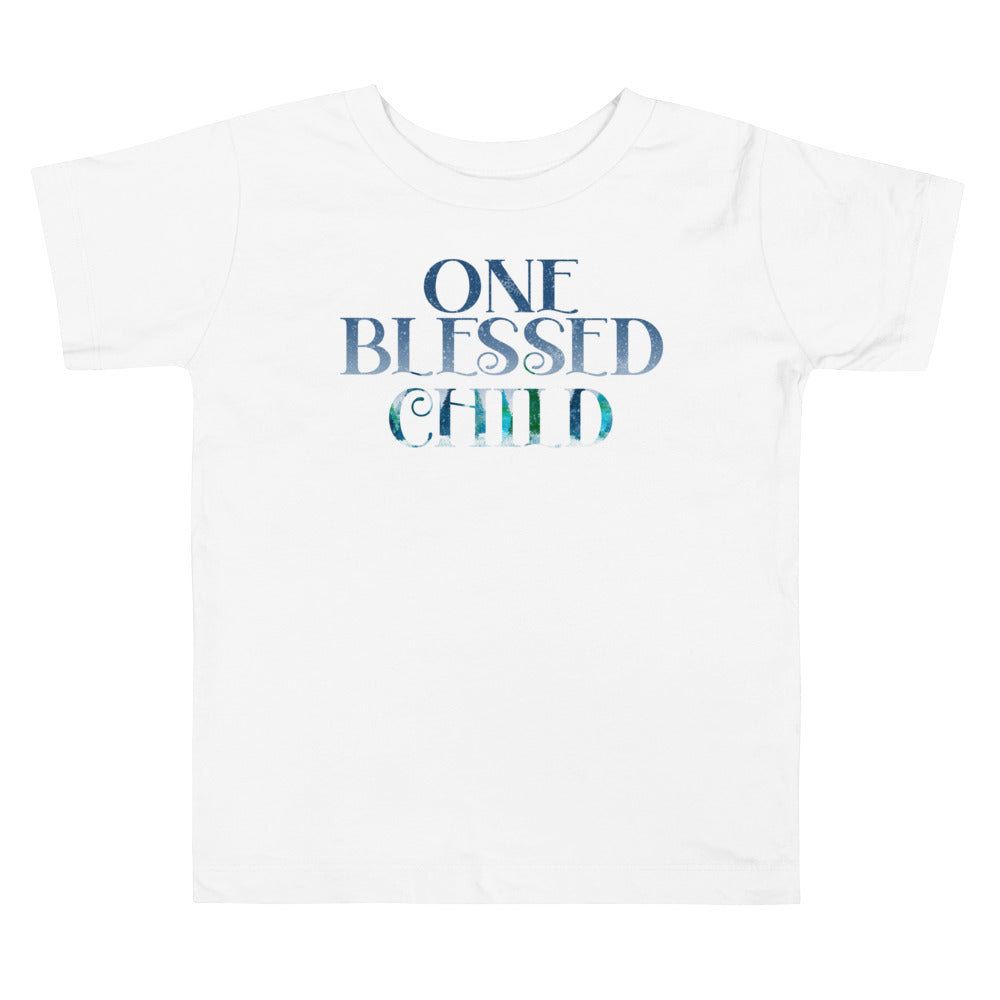 One Blessed Child. Short Sleeve T Shirts For Toddlers And Kids. - TeesForToddlersandKids -  t-shirt - christmas, holidays - one-blfssed-child-short-sleeve-t-shirts-for-toddlers-and-kids