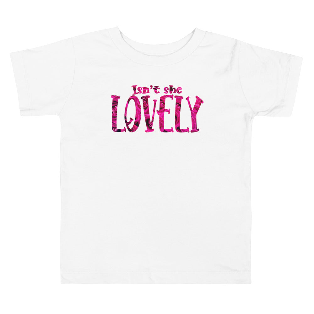 Isn't She Lovely Pink Roses. Short Sleeve T Shirt For Toddler And Kids. - TeesForToddlersandKids -  t-shirt - holidays, Love - isnt-she-lovely-pink-roses-short-sleeve-t-shirt-for-toddler-and-kids