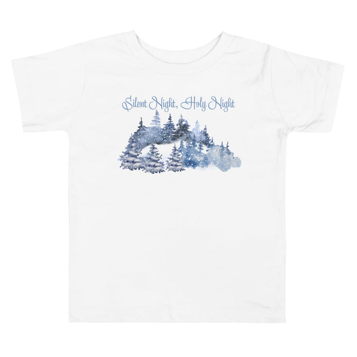 Silent Night, Holy Night. Short Sleeve T Shirts For Toddlers And Kids. - TeesForToddlersandKids -  t-shirt - christmas, holidays - silent-night-holy-night-short-sleeve-t-shirts-for-toddlers-and-kids