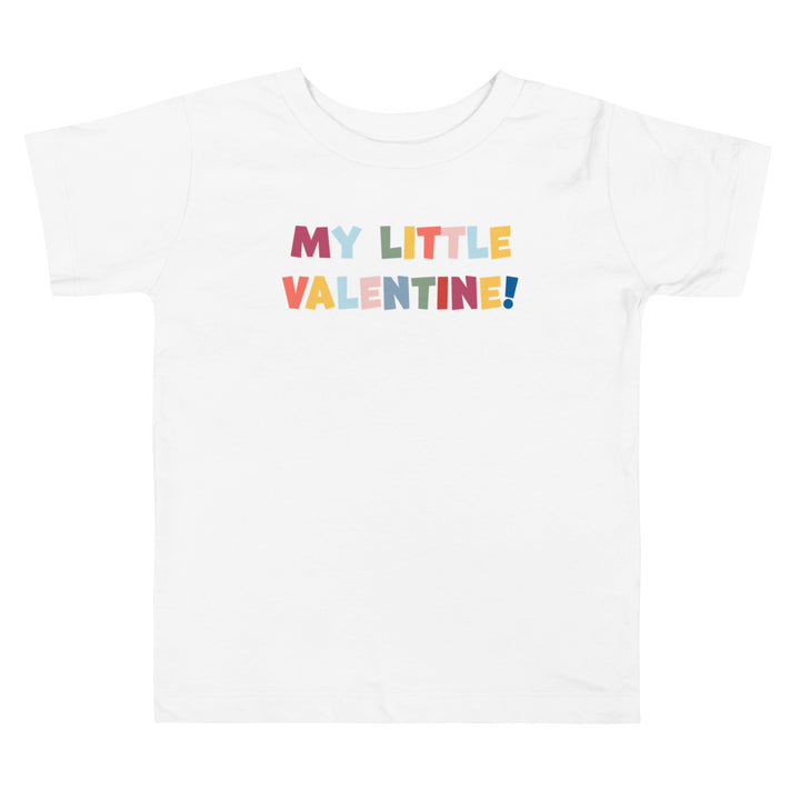 My Little Valentine Marvin Letters. Short Sleeve T Shirt For Toddler And Kids. - TeesForToddlersandKids -  t-shirt - holidays, Love - my-little-valentine-marvin-letters-short-sleeve-t-shirt-for-toddler-and-kids