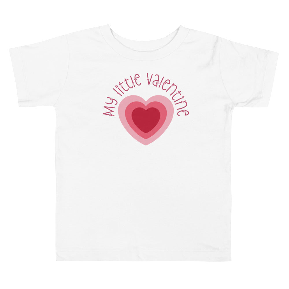 My Little Valentine Flowers Heart. Short Sleeve T Shirt For Toddler And Kids. - TeesForToddlersandKids -  t-shirt - holidays, Love - my-little-valentine-flowers-heart-short-sleeve-t-shirt-for-toddler-and-kids