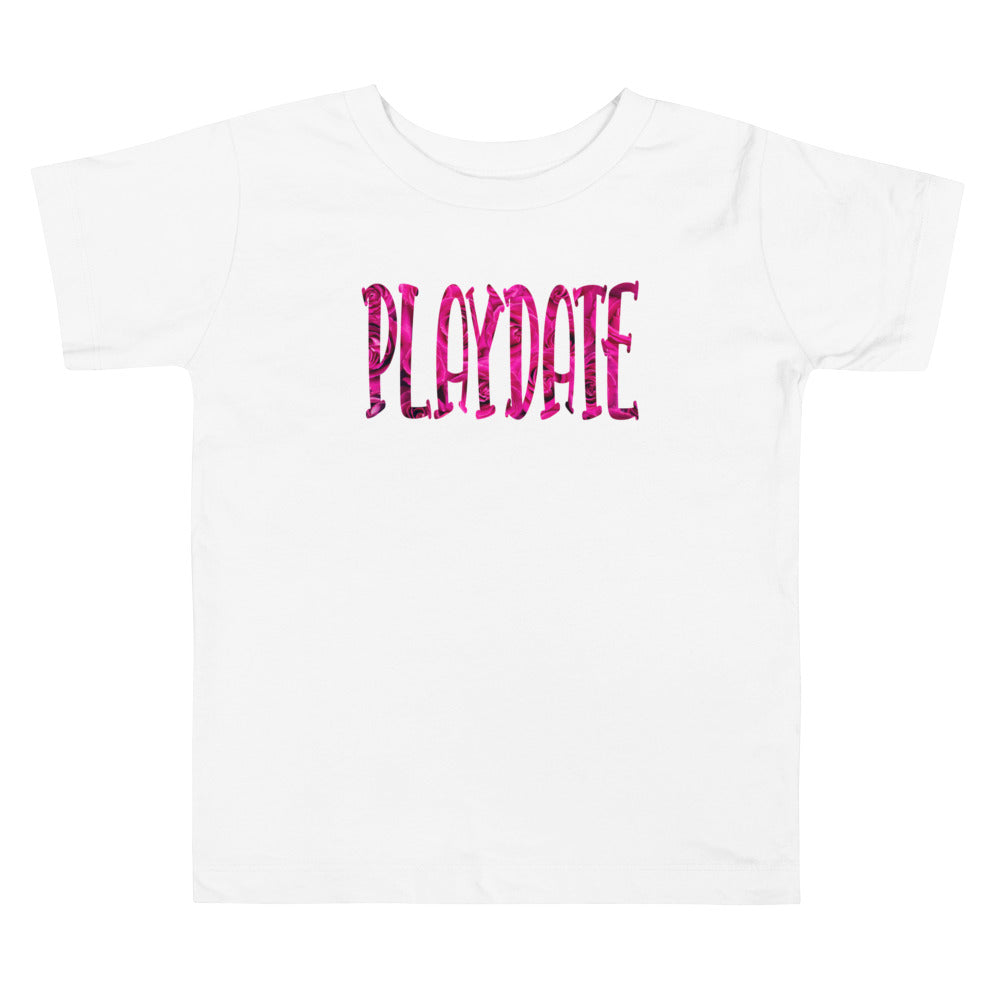 Playdate Pink Roses. Short Sleeve T Shirt For Toddler And Kids. - TeesForToddlersandKids -  t-shirt - holidays, Love - playdate-pink-roses-short-sleeve-t-shirt-for-toddler-and-kids