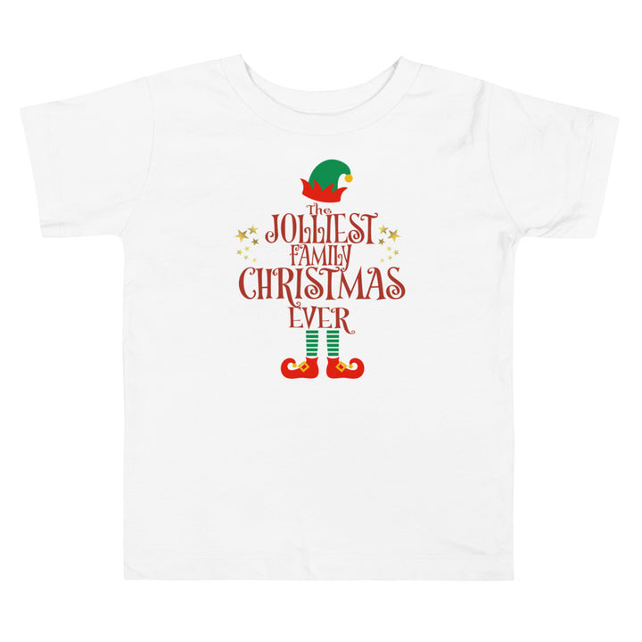 The Jolliest Family Christmas Ever. Short Sleeve T Shirts For Toddlers And Kids. - TeesForToddlersandKids -  t-shirt - christmas, holidays - the-jolliest-family-christmas-ever-short-sleeve-t-shirts-for-toddlers-and-kids