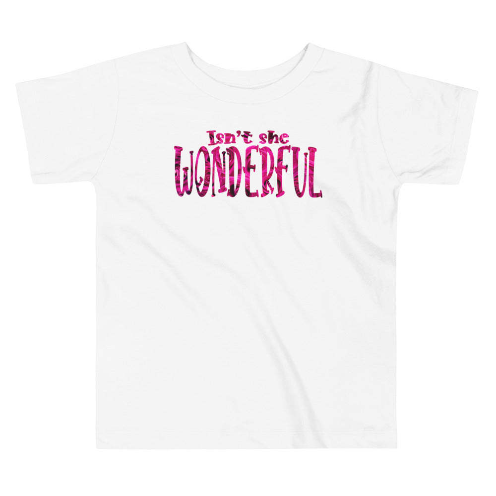 Isn't She Wonderful Pink Roses. Short Sleeve T Shirt For Toddler And Kids. - TeesForToddlersandKids -  t-shirt - holidays, Love - isnt-she-wonderful-pink-roses-short-sleeve-t-shirt-for-toddler-and-kids