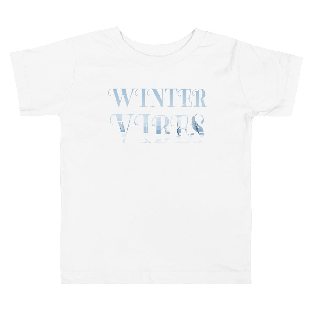Winter Vibes. Short Sleeve T Shirts For Toddlers And Kids. - TeesForToddlersandKids -  t-shirt - christmas, holidays, seasons, winter - winter-vires-short-sleeve-t-shirts-for-toddlers-and-kids