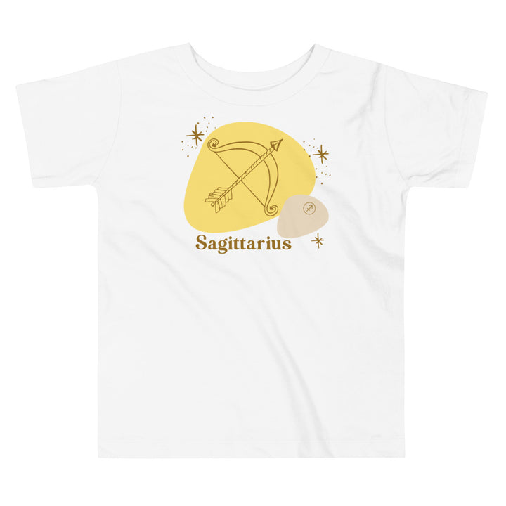 Sagittarius Zodiac sign t-shirt in yellow for toddlers and kids - TeesForToddlersandKids -  t-shirt - zodiac - sagittarius-zodiac-sign-t-shirt-for-toddlers-and-kids