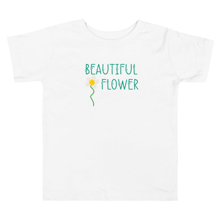 Beautiful Flower II. Short Sleeve T Shirt For Toddler And Kids. - TeesForToddlersandKids -  t-shirt - seasons, summer - beautiful-flower-ii-short-sleeve-t-shirt-for-toddler-and-kids