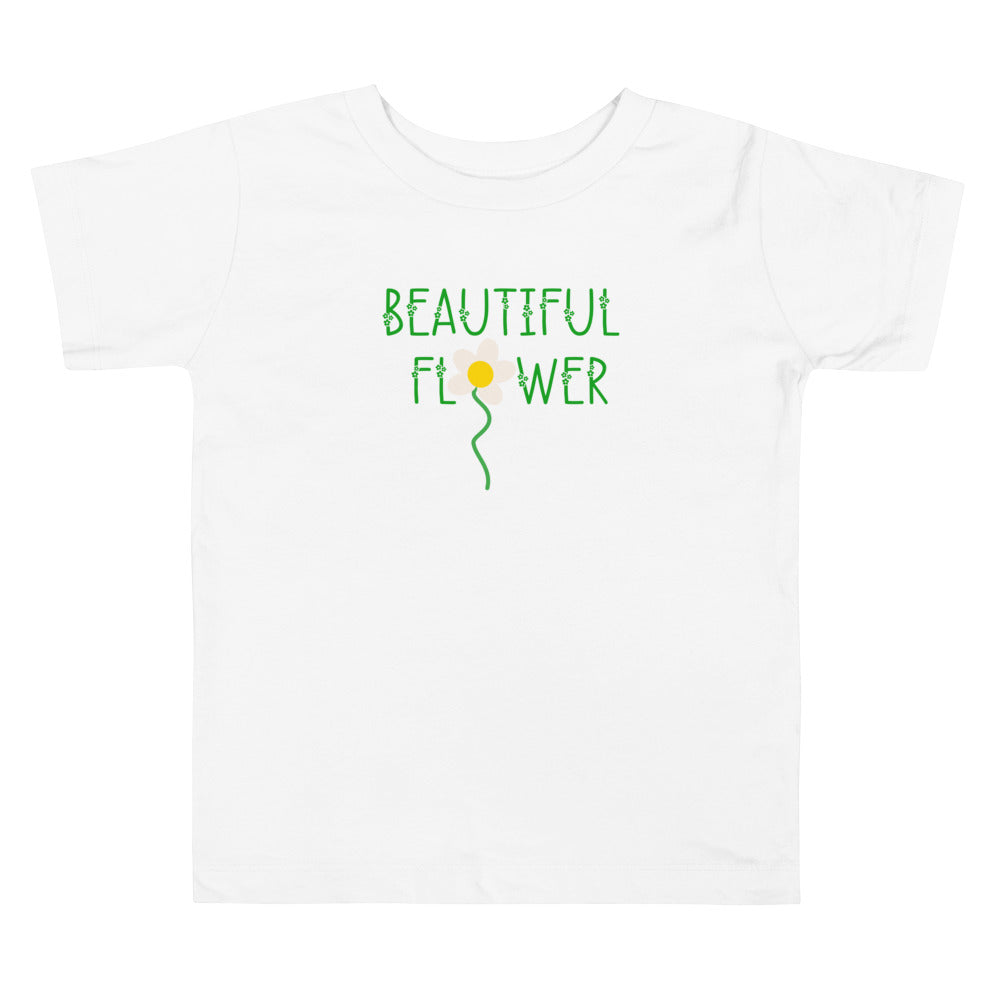 Beautiful Flower III. Short Sleeve T Shirt For Toddler And Kids. - TeesForToddlersandKids -  t-shirt - seasons, summer - beautiful-flower-iiipng-short-sleeve-t-shirt-for-toddler-and-kids