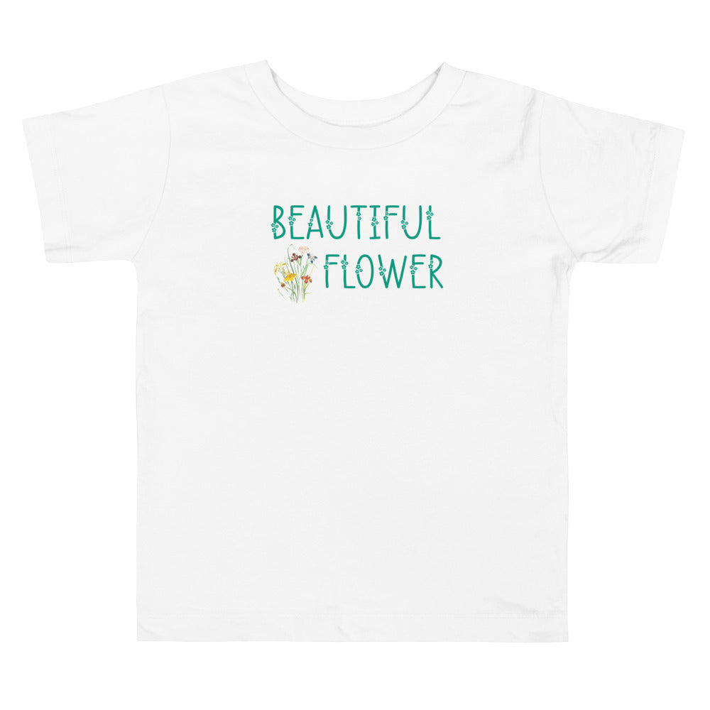 Beautiful Flower. Short Sleeve T Shirt For Toddler And Kids. - TeesForToddlersandKids -  t-shirt - seasons, summer - beautiful-flower-short-sleeve-t-shirt-for-toddler-and-kids