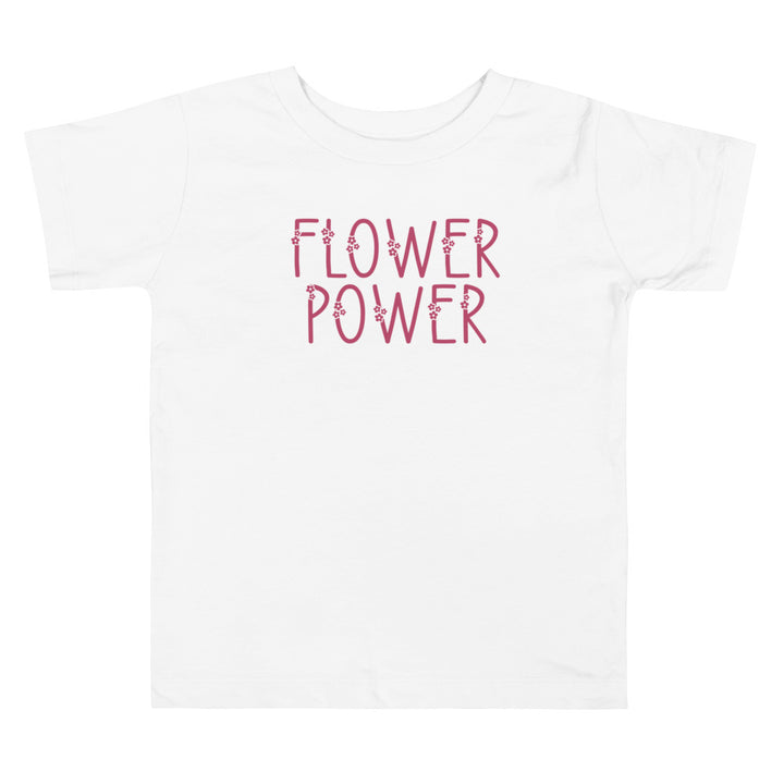 Flower Power Pink. Short Sleeve T Shirt For Toddler And Kids. - TeesForToddlersandKids -  t-shirt - seasons, summer - flower-power-pink-short-sleeve-t-shirt-for-toddler-and-kids
