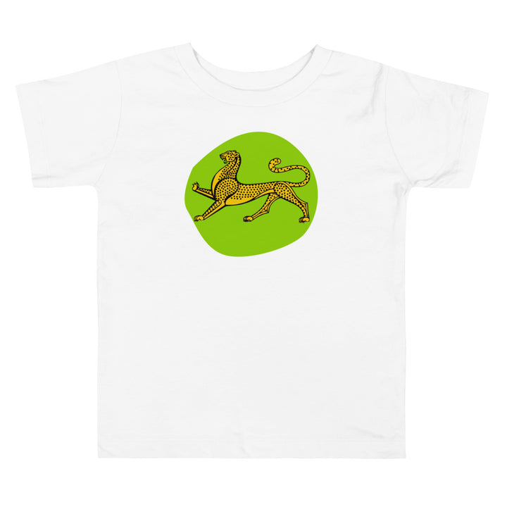 Leo Green Vibrant. Short Sleeve T Shirt For Toddler And Kids. - TeesForToddlersandKids -  t-shirt - seasons, summer - leo-green-vibrant-short-sleeve-t-shirt-for-toddler-and-kids
