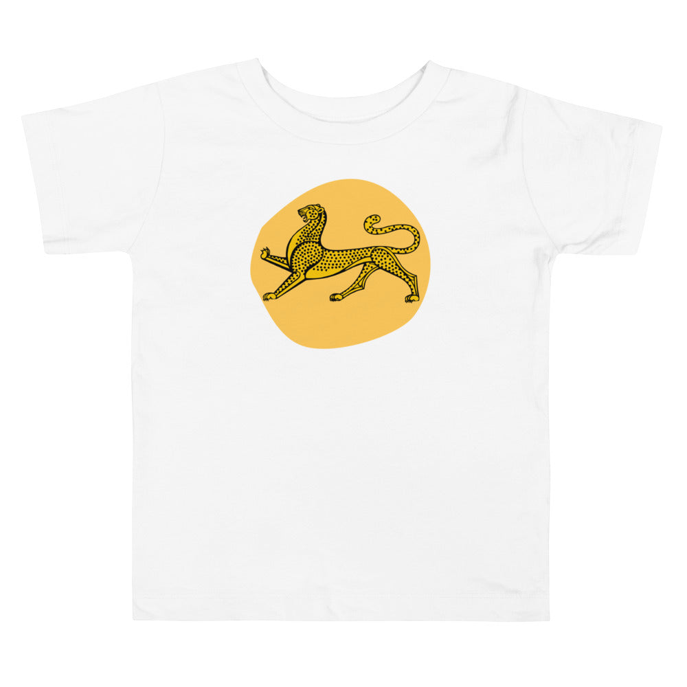 Leo Yellow. Short Sleeve T Shirt For Toddler And Kids. - TeesForToddlersandKids -  t-shirt - seasons, summer - leo-yellow-short-sleeve-t-shirt-for-toddler-and-kids