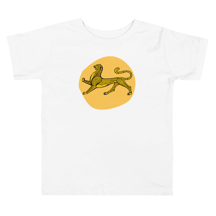 Leo Yellow. Short Sleeve T Shirt For Toddler And Kids. - TeesForToddlersandKids -  t-shirt - seasons, summer - leo-yellow-short-sleeve-t-shirt-for-toddler-and-kids