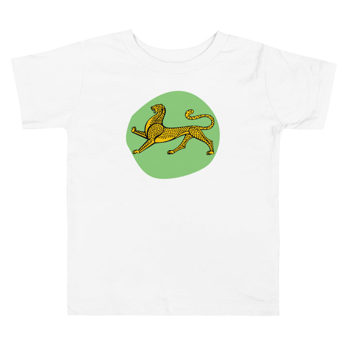 Leo Cool Green. Short Sleeve T Shirt For Toddler And Kids. - TeesForToddlersandKids -  t-shirt - seasons, summer - leo-cool-green-short-sleeve-t-shirt-for-toddler-and-kids