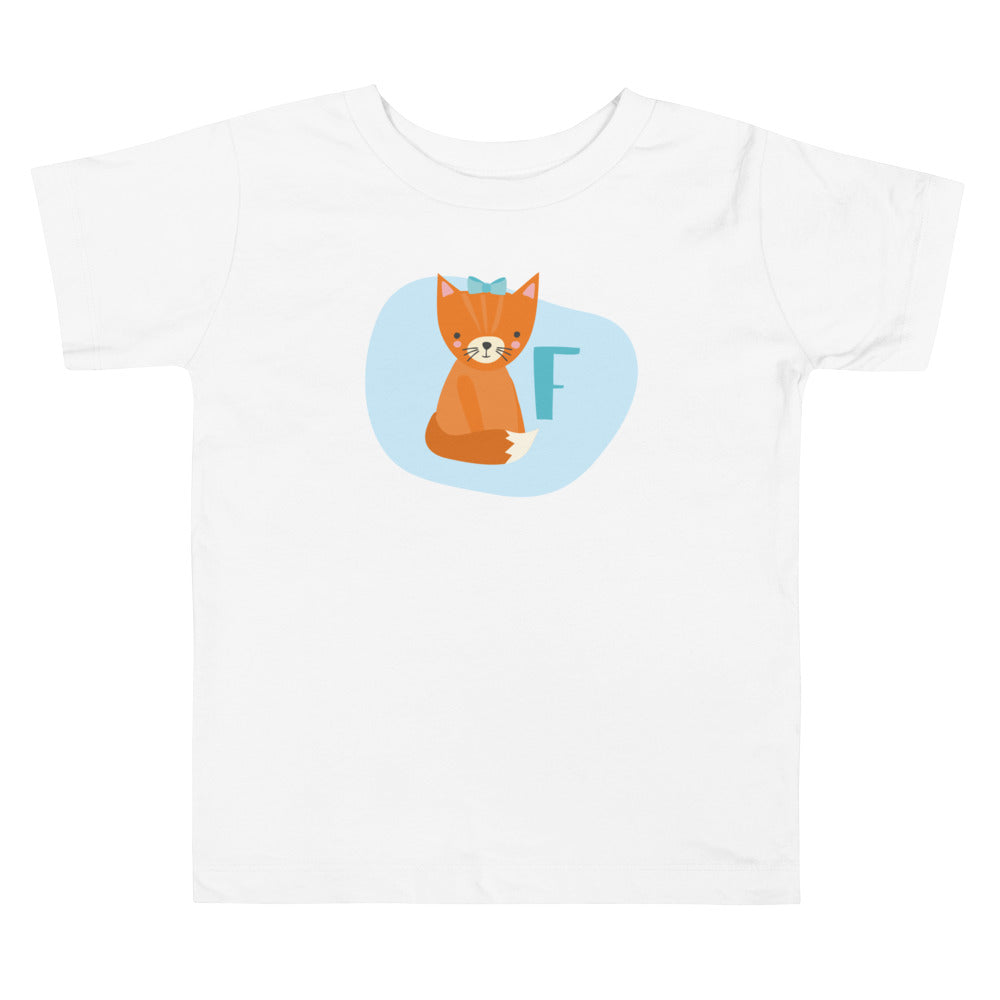 F Fox. Short Sleeve T-shirt For Toddler And Kids.