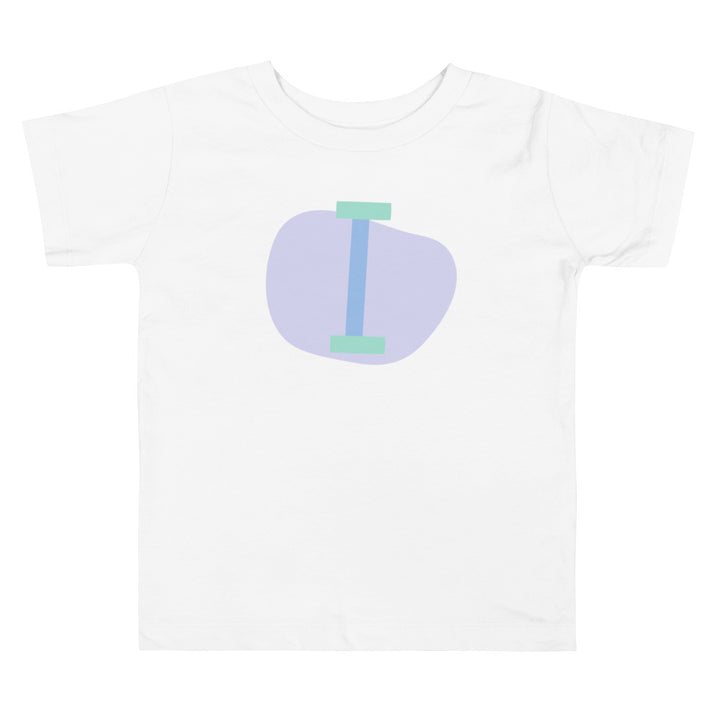 I Letter Alphabet Blue Lavender. Short Sleeve T-shirt For Toddler And Kids.