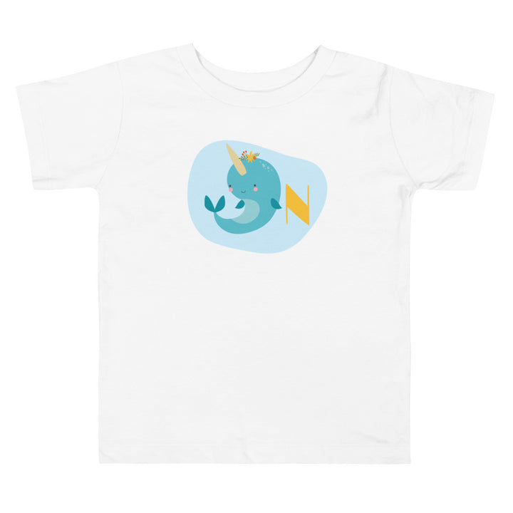N Narval. Short Sleeve T-shirt For Toddler And Kids.