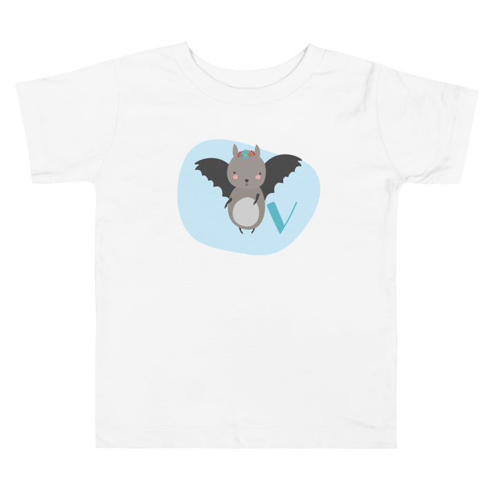 V Vampire Bat. Short Sleeve T-shirt For Toddler And Kids.