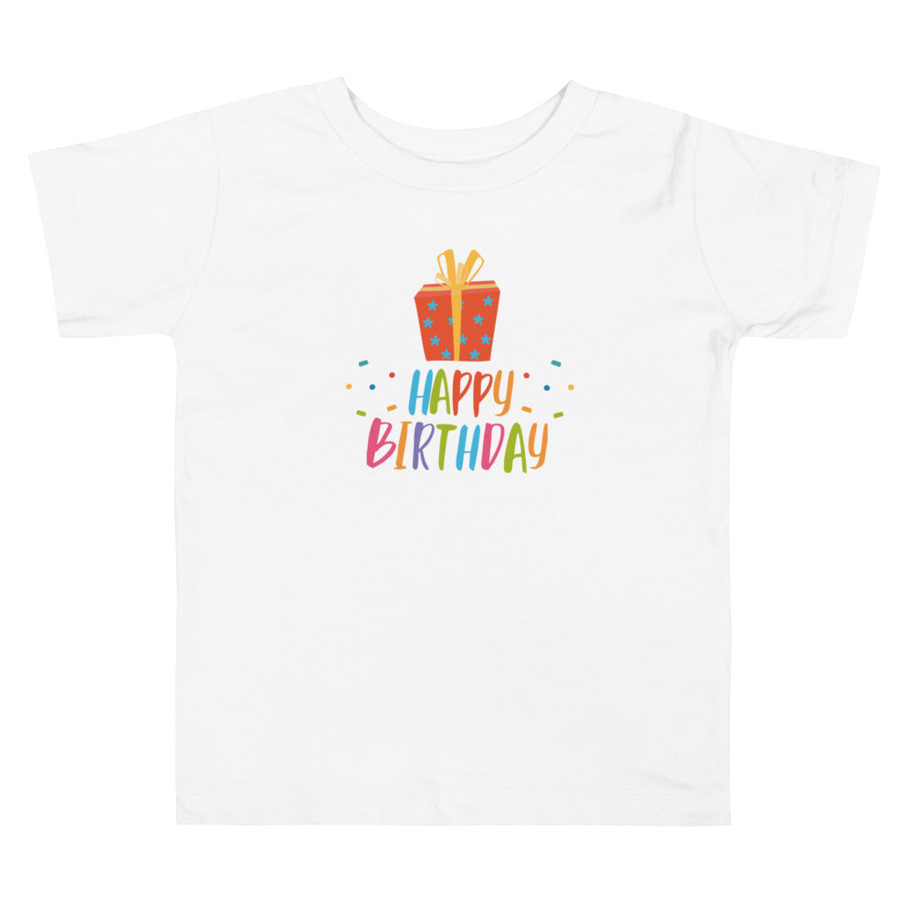 Happy Birthday. Short Sleeve T Shirt For Toddler And Kids. - TeesForToddlersandKids -  t-shirt - birthday - happy-birthday-short-sleeve-t-shirt-for-toddler-and-kids-17