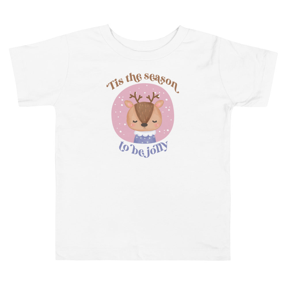 'Tis the season to be jolly 5. Short sleeve t shirt for toddler and kids. - TeesForToddlersandKids -  t-shirt - christmas, holidays - tis-ute-season-to-be-jolly-short-sleeve-t-shirt-for-toddler-and-kids