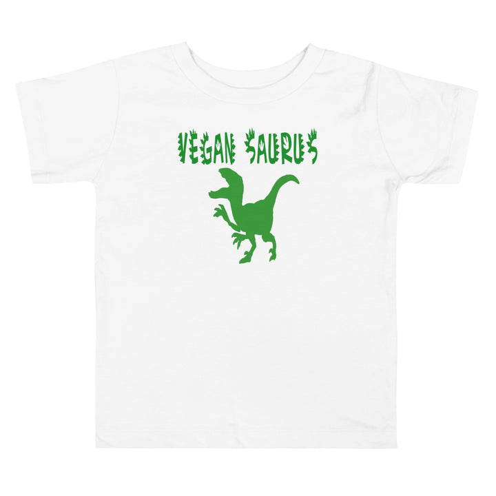 Vegansaurus. Toddler Short Sleeve Tee - TeesForToddlersandKids -  t-shirt - dinos - toddler-short-sleeve-tee-2