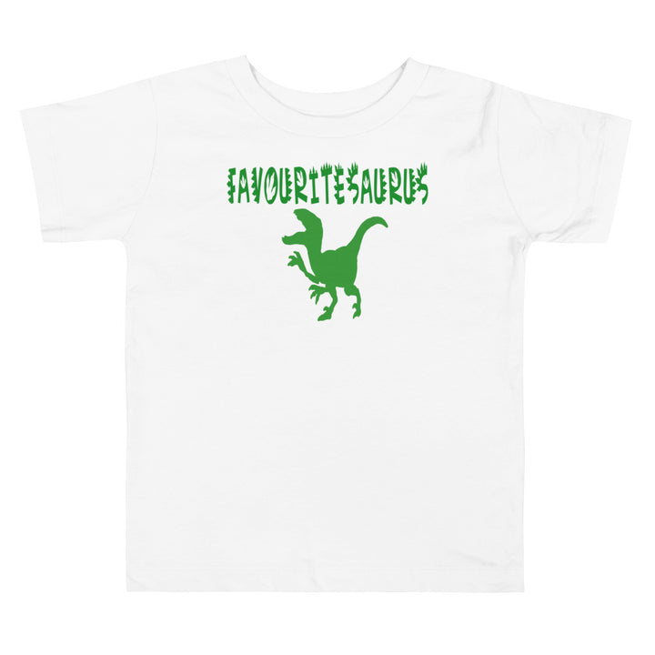 Favouritesaurus. Short sleeve t-shirt for toddler and kids. - TeesForToddlersandKids -  t-shirt - dinos - favouritesaurus-short-sleeve-t-shirt-for-toddler-and-kids