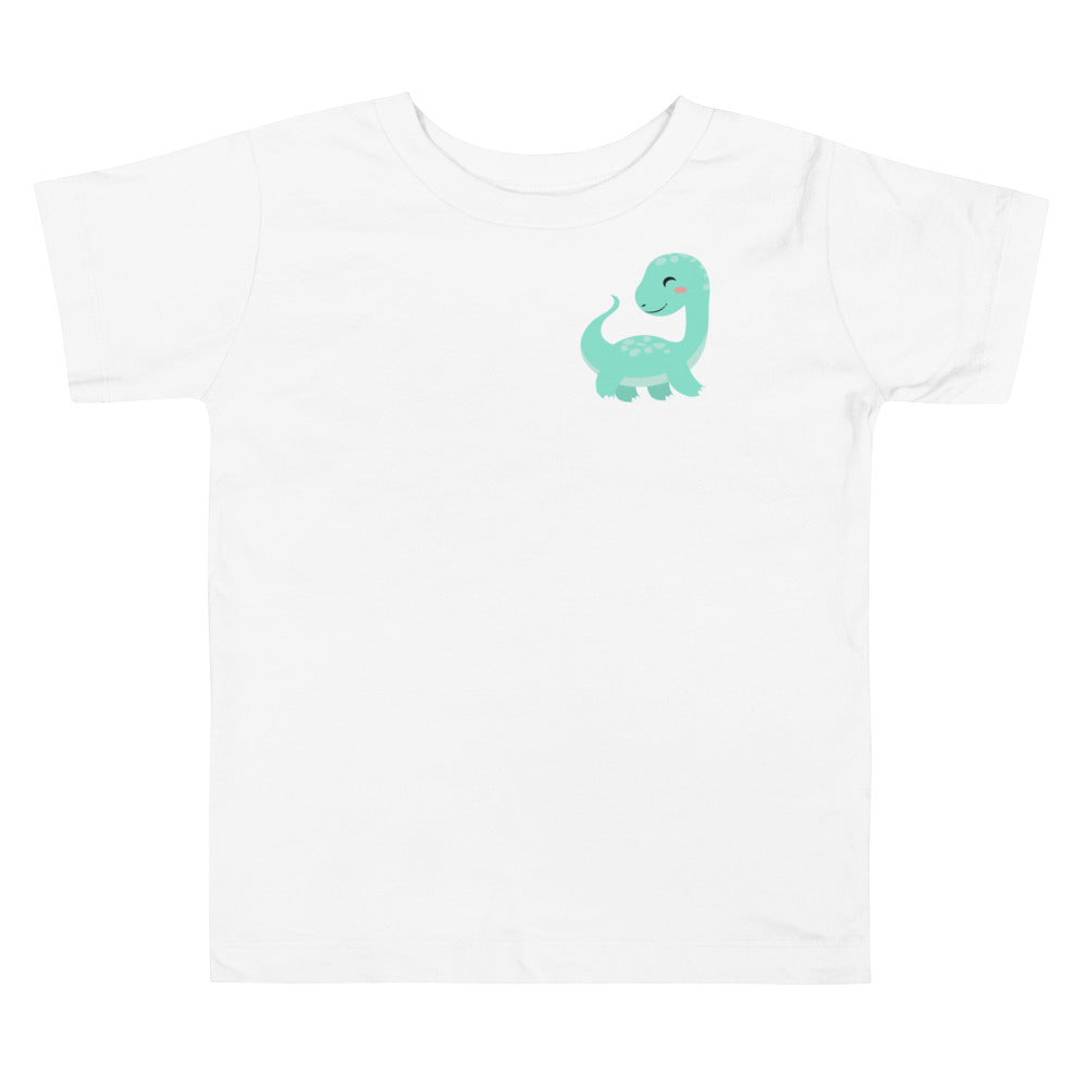Dino III over heart. Short sleeve t-shirt for toddler and kids. - TeesForToddlersandKids -  t-shirt - dinos - dino-3-over-heart-short-sleeve-t-shirt-for-toddler-and-kids