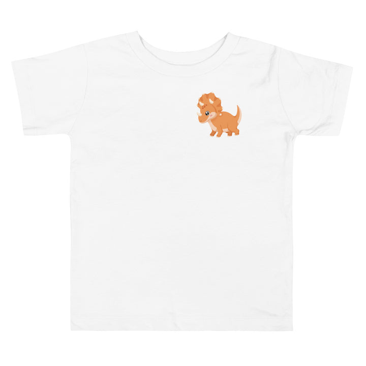 Dino II over heart. Short sleeve t-shirt for toddler and kids. - TeesForToddlersandKids -  t-shirt - dinos - dino-ii-over-heart-short-sleeve-t-shirt-for-toddler-and-kids