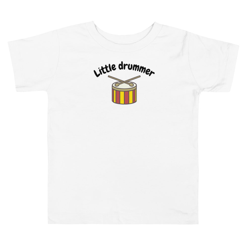 Little drummer. Short sleeve t-shirt for toddler and kids. - TeesForToddlersandKids -  t-shirt - seasons, summer - little-drummer-short-sleeve-t-shirt-for-toddler-and-kids