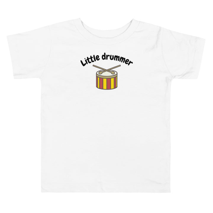 Little drummer. Short sleeve t-shirt for toddler and kids. - TeesForToddlersandKids -  t-shirt - seasons, summer - little-drummer-short-sleeve-t-shirt-for-toddler-and-kids