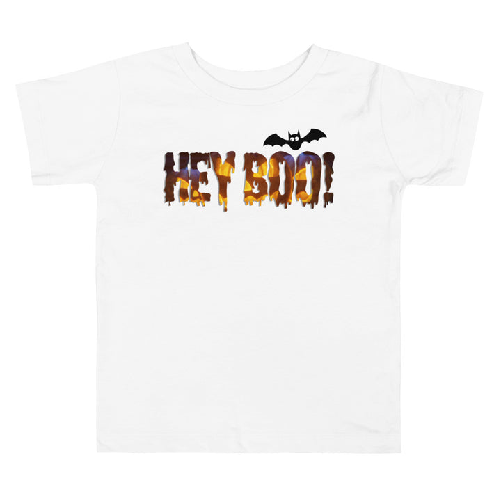 HEY BOO! Scary pumpkin letters.          Halloween shirt toddler. Trick or treat shirt for toddlers. Spooky season. Fall shirt kids.