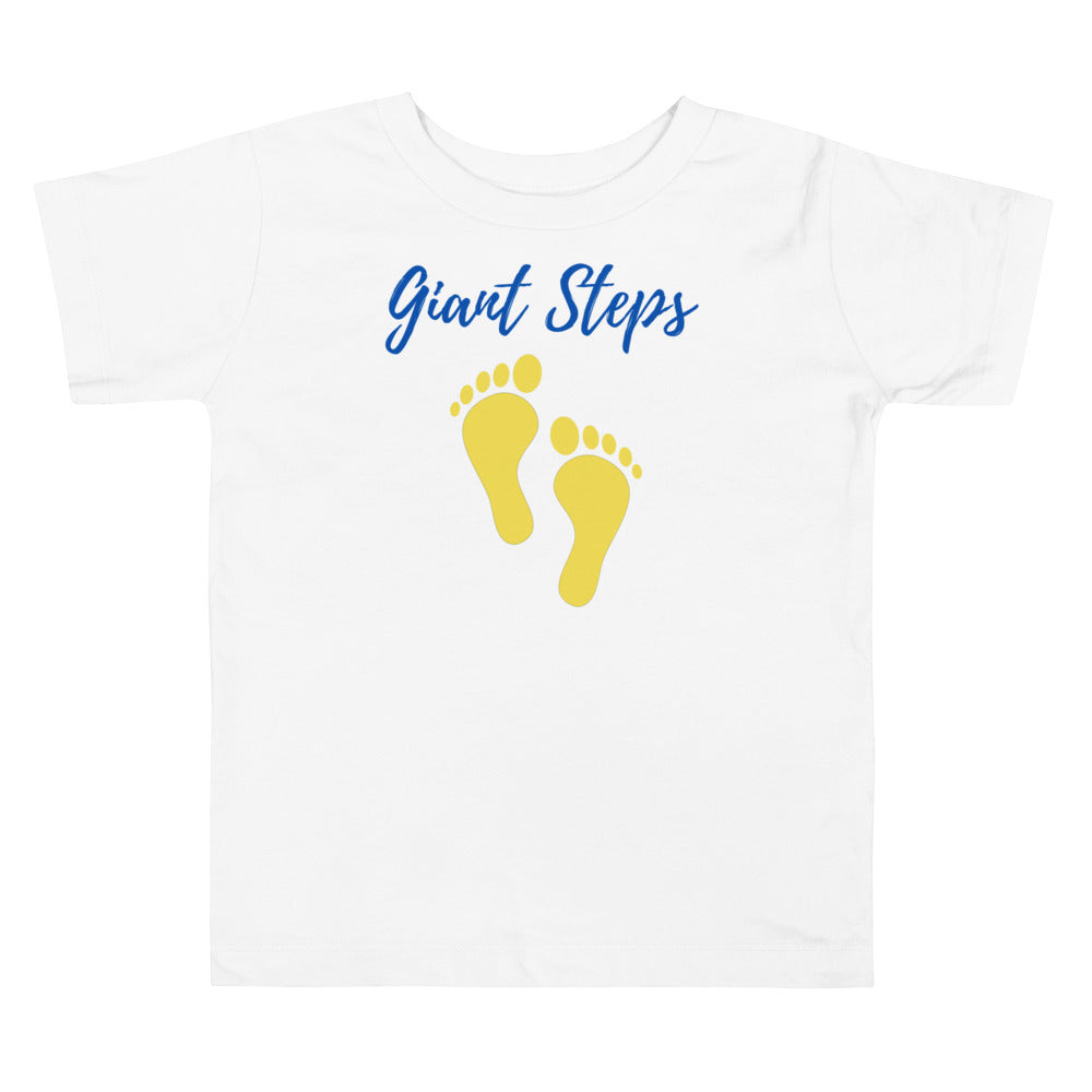 Giant Steps, in yellow. Short sleeve t shirt or toddler and kids. - TeesForToddlersandKids -  t-shirt - jazz - giant-steps-short-sleeve-t-shirt-or-toddler-and-kids-the-jazz-series