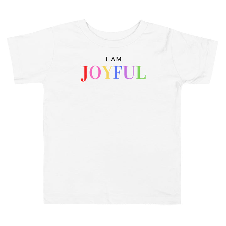 I am joyful. Short sleeve t shirt for toddler and kids. - TeesForToddlersandKids -  t-shirt - positive - i-am-joyful-short-sleeve-t-shirt-for-toddler-and-kids