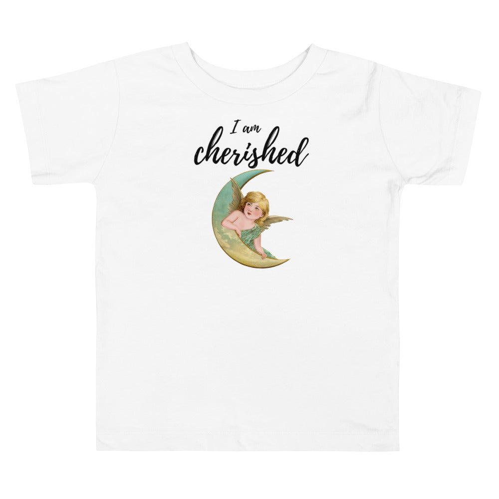 I am cherished. Short sleeve t shirt for toddler and kids. - TeesForToddlersandKids -  t-shirt - positive - i-am-cherished-short-sleeve-t-shirt-for-toddler-and-kids