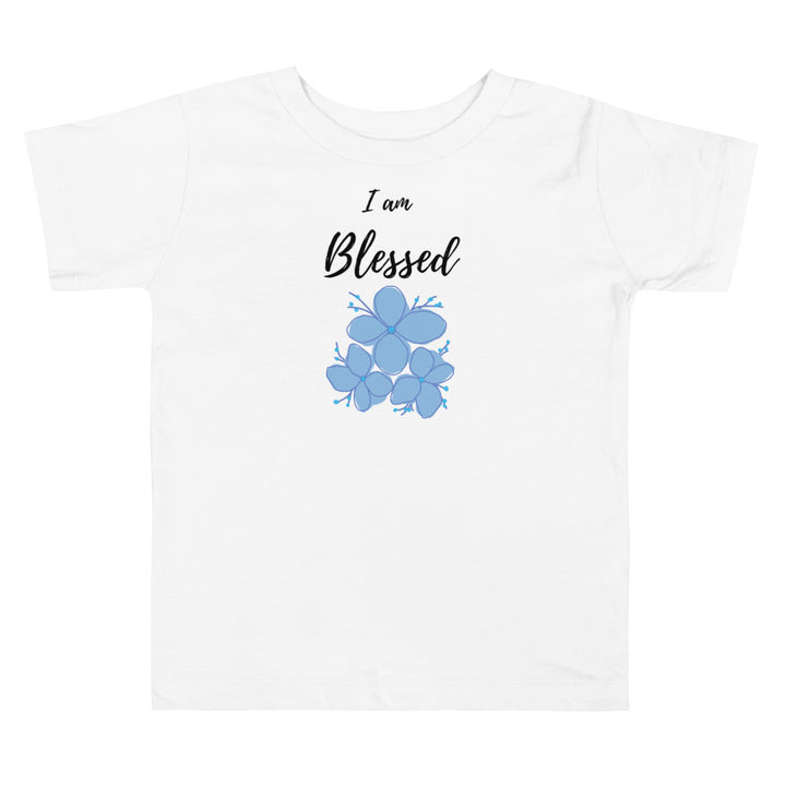 I am blessed. Short sleeve t shirt for toddler and kids. - TeesForToddlersandKids -  t-shirt - positive - i-am-blessed-short-sleeve-t-shirt-for-toddler-and-kids