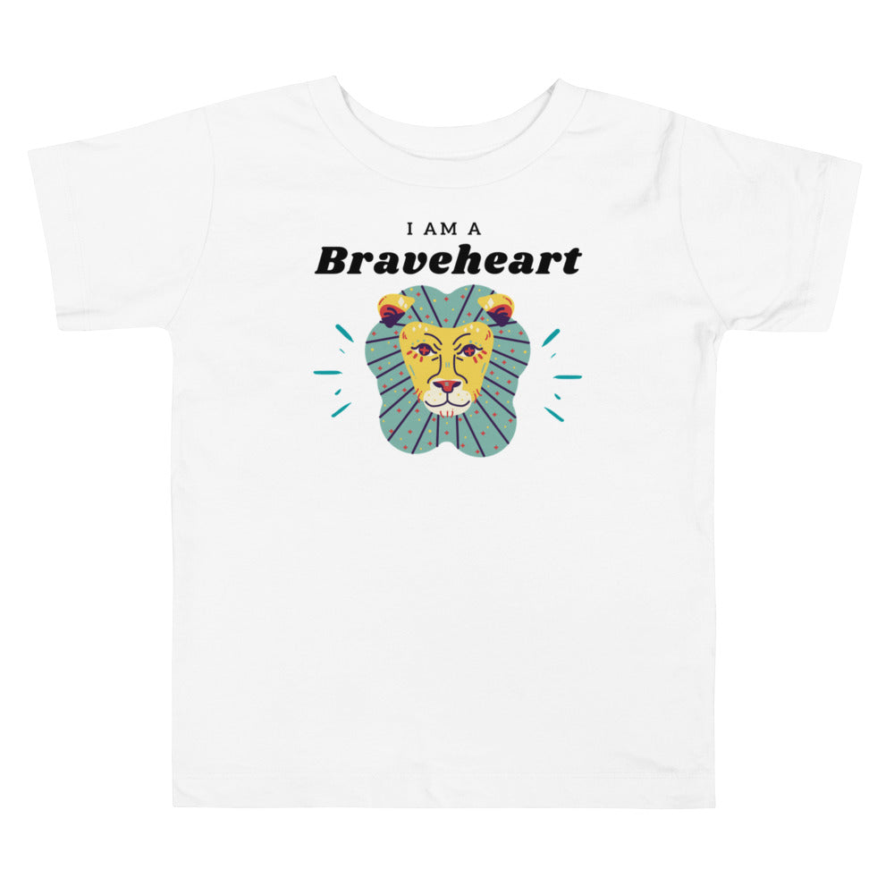 I am a Braveheart. Short sleeve t shirt for toddler and kids. - TeesForToddlersandKids -  t-shirt - positive - i-am-a-braveheart-short-sleeve-t-shirt-for-toddler-and-kids