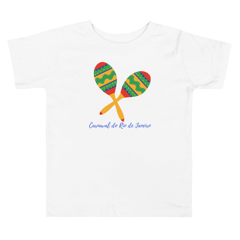 Carnaval do rio with castanets. Short sleeve t shirt for toddler or kids. - TeesForToddlersandKids -  t-shirt - seasons, summer - carnaval-do-rio-with-castanets-short-sleeve-t-shirt-for-toddler-or-kids