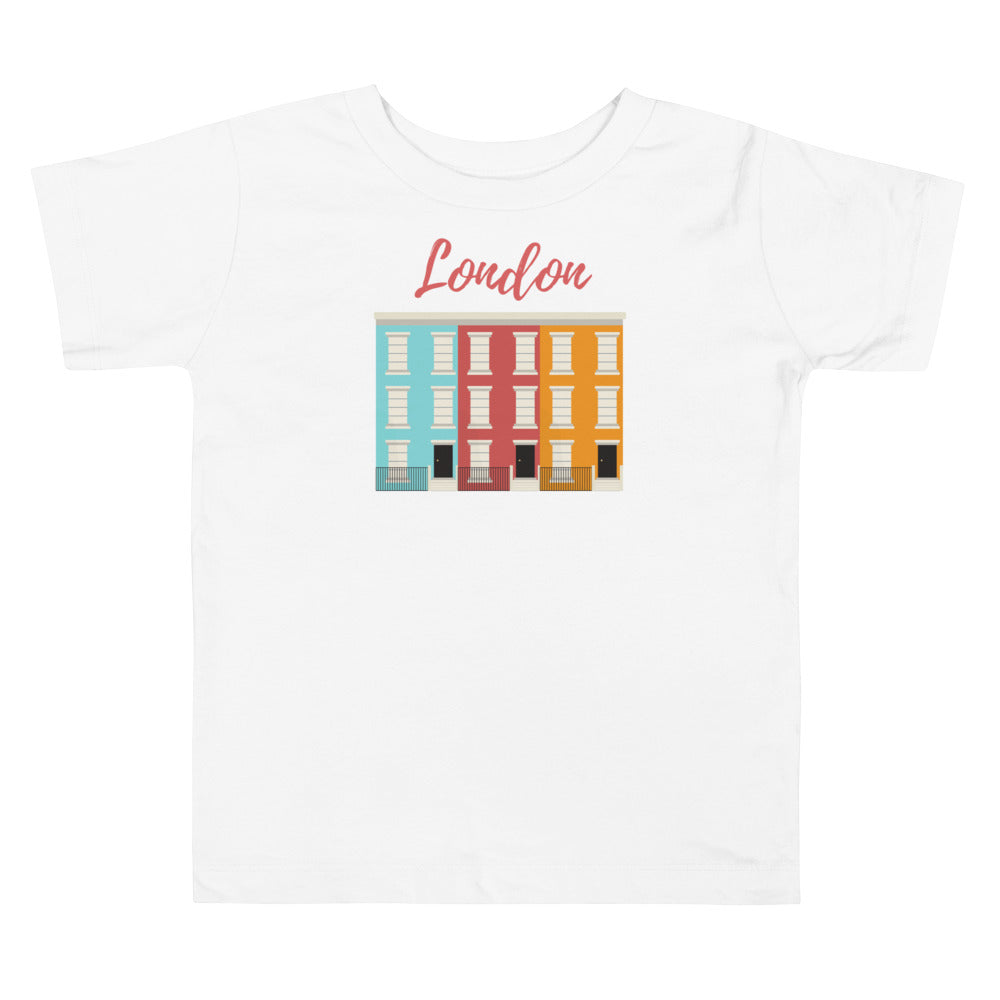 London houses. Short sleeve t shirt for toddler and kids. - TeesForToddlersandKids -  t-shirt - seasons, summer - london-houses-short-sleeve-t-shirt-for-toddler-and-kids