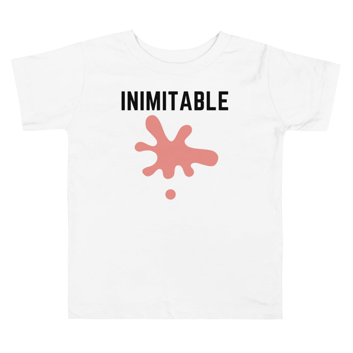 Inimitable. In burnt coral. Short sleeve t shirt for toddler and kids. - TeesForToddlersandKids -  t-shirt - seasons, summer - inimitable-in-burnt-coral-short-sleeve-t-shirt-for-toddler-and-kids