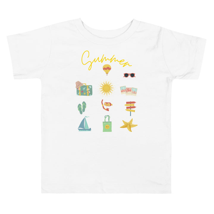 Summer. Short sleeve t shirt for toddler and kids. - TeesForToddlersandKids -  t-shirt - seasons, summer - summer-short-sleeve-t-shirt