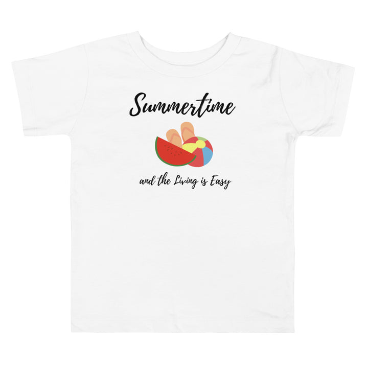 Summertime and the living is easy II. Short sleeve t shirt for toddler and kids. - TeesForToddlersandKids -  t-shirt - seasons, summer - summertime-nad-the-living-is-easy