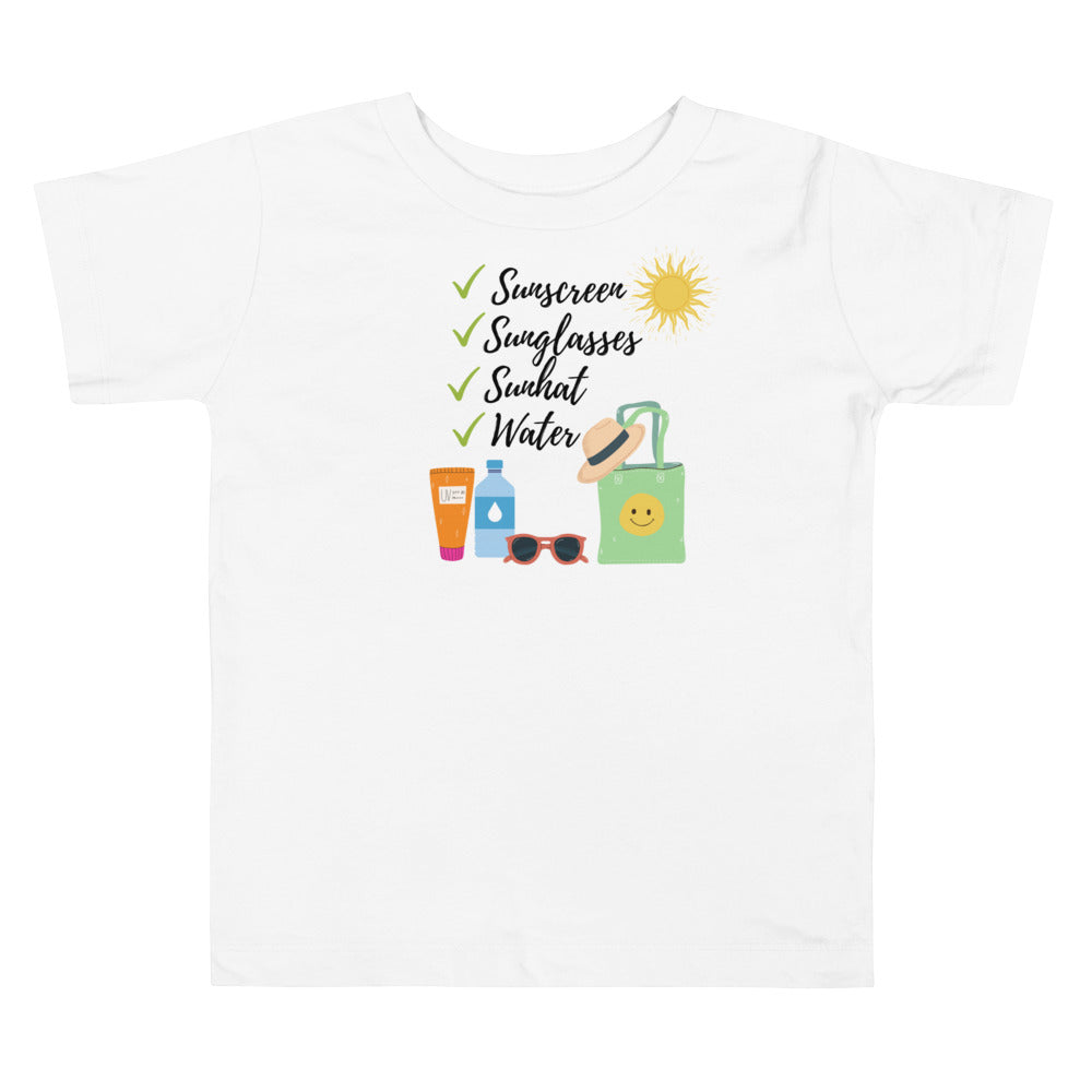 Summer ready. Short sleeve t shirt for toddler and kids. - TeesForToddlersandKids -  t-shirt - seasons, summer - summer-bag-short-sleeve-t-shirt