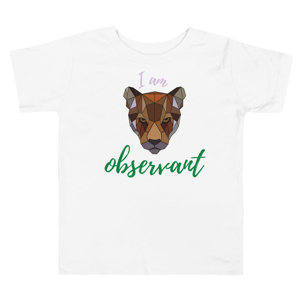 I am observant. Short sleeve t shirt for your toddler and kids. - TeesForToddlersandKids -  t-shirt - positive - i-am-observant-short-sleeve-t-shirt