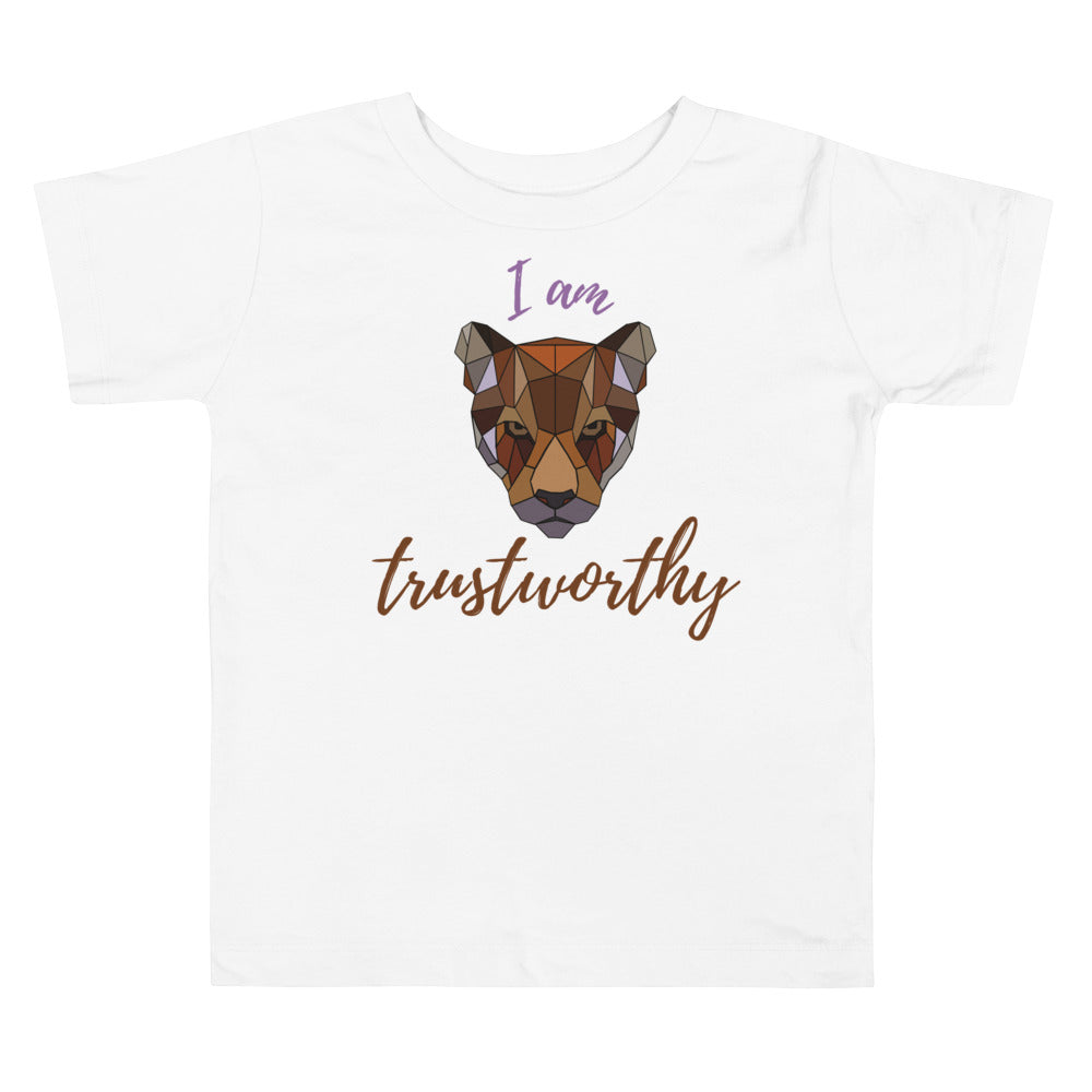 I am trustworthy. Short sleeve t shirt for your toddler and kids. - TeesForToddlersandKids -  t-shirt - positive - i-am-trustworthy-short-sleeve-t-shirt