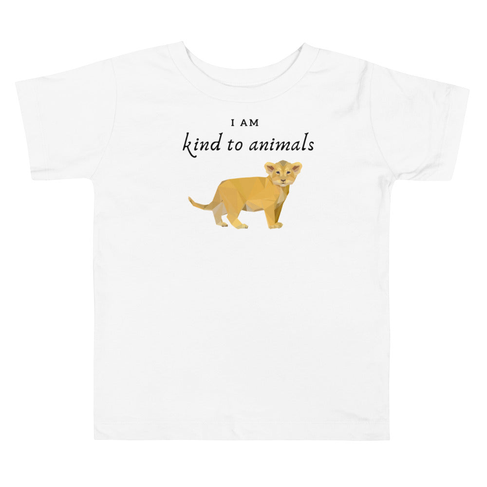 I am kind to all animals. Short sleeve t shirt for your toddler and kids. - TeesForToddlersandKids -  t-shirt - positive - i-am-kind-to-all-animals-short-sleeve-t-shirt