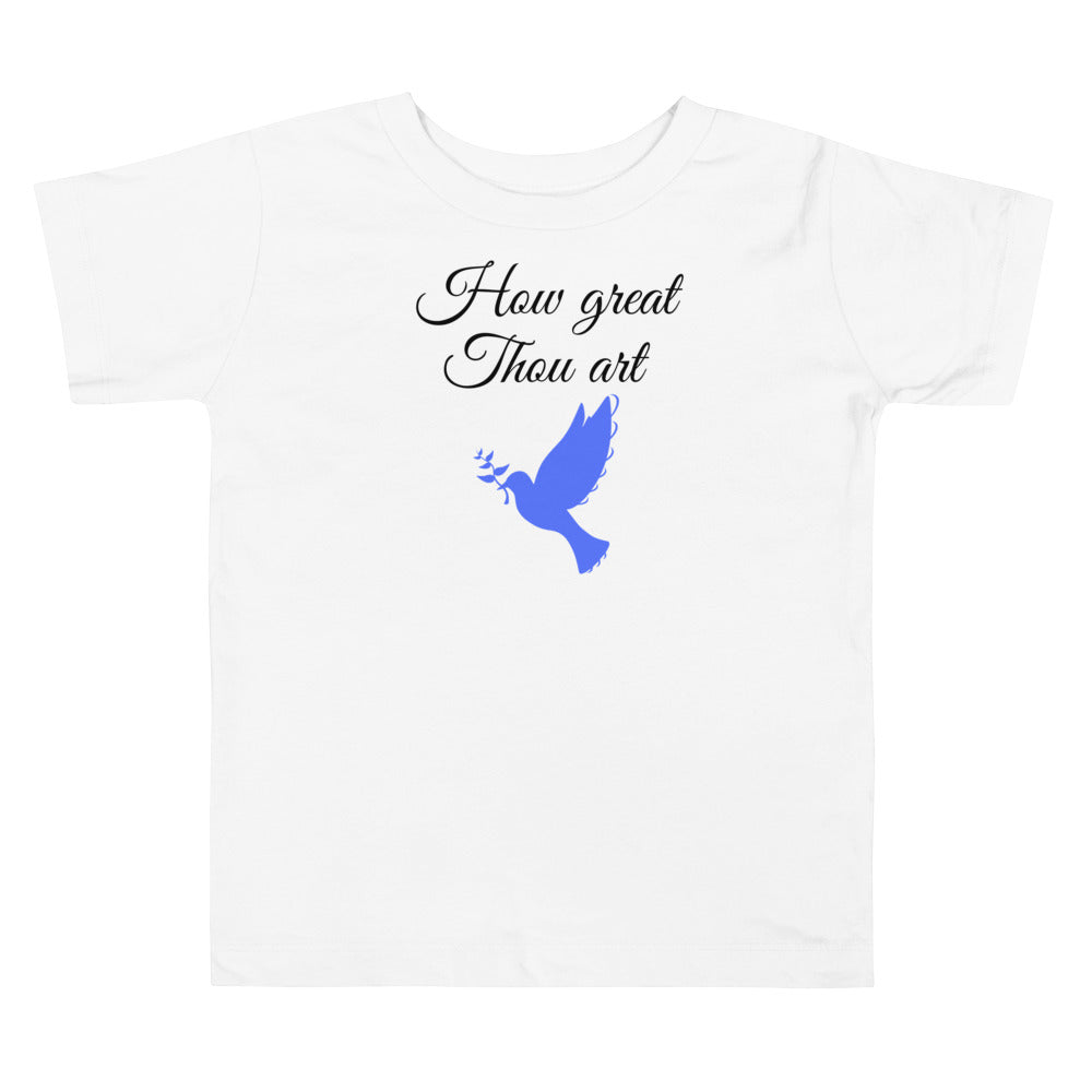 How Great Thou Art. Gospel song graphic t shirt for toddlers and kids.