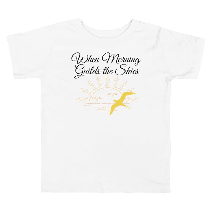 When Morning Guilds the Skies I. Gospel song graphic t shirt for toddlers and kids.